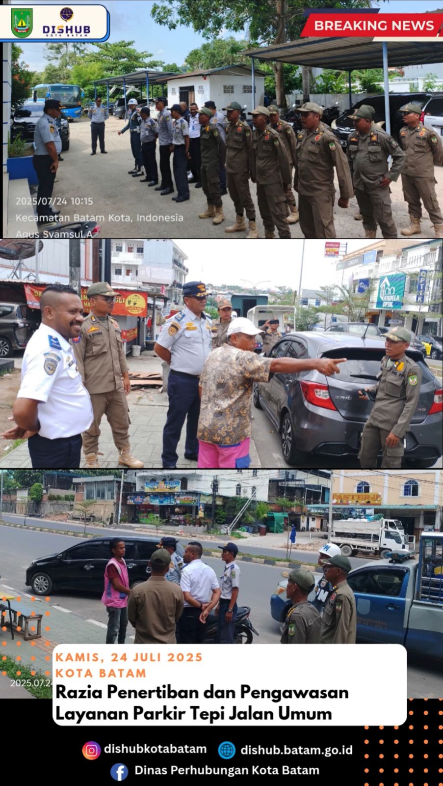 Penertiban Parkir Liar oleh Dinas Perhubungan Kota Batam: Menjaga Ketertiban dan Kelancaran Lalu Lintas